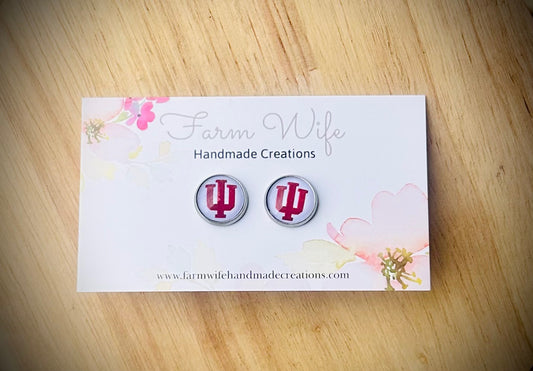 IU glass dome earrings