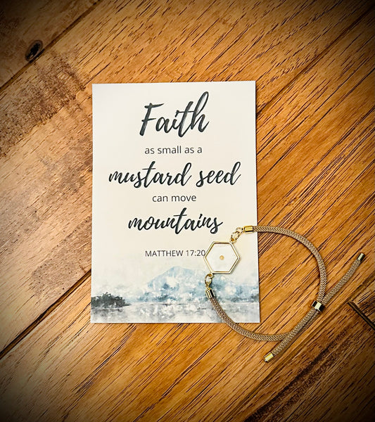 Mustard seed adjustable bracelet