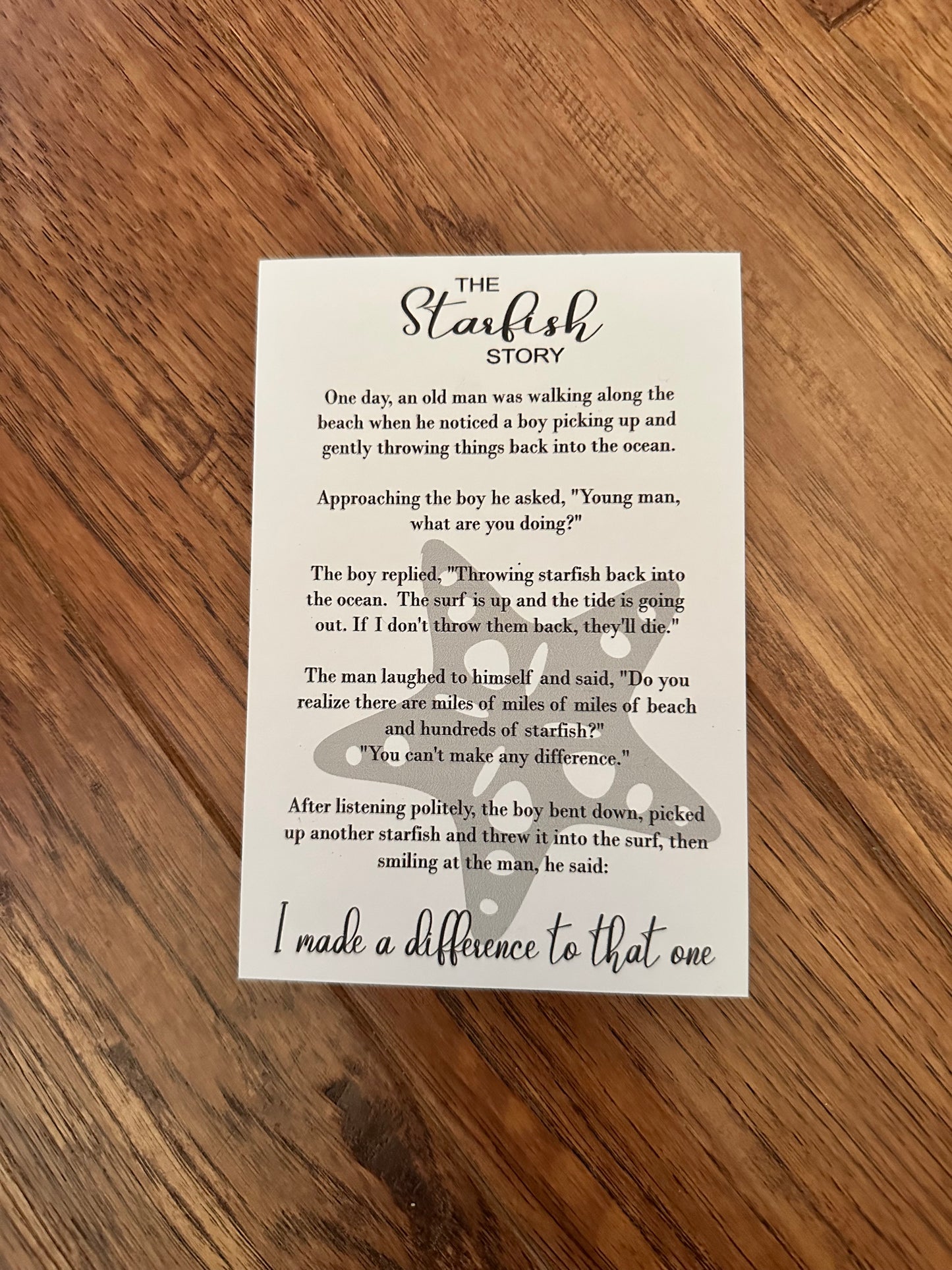 Starfish story