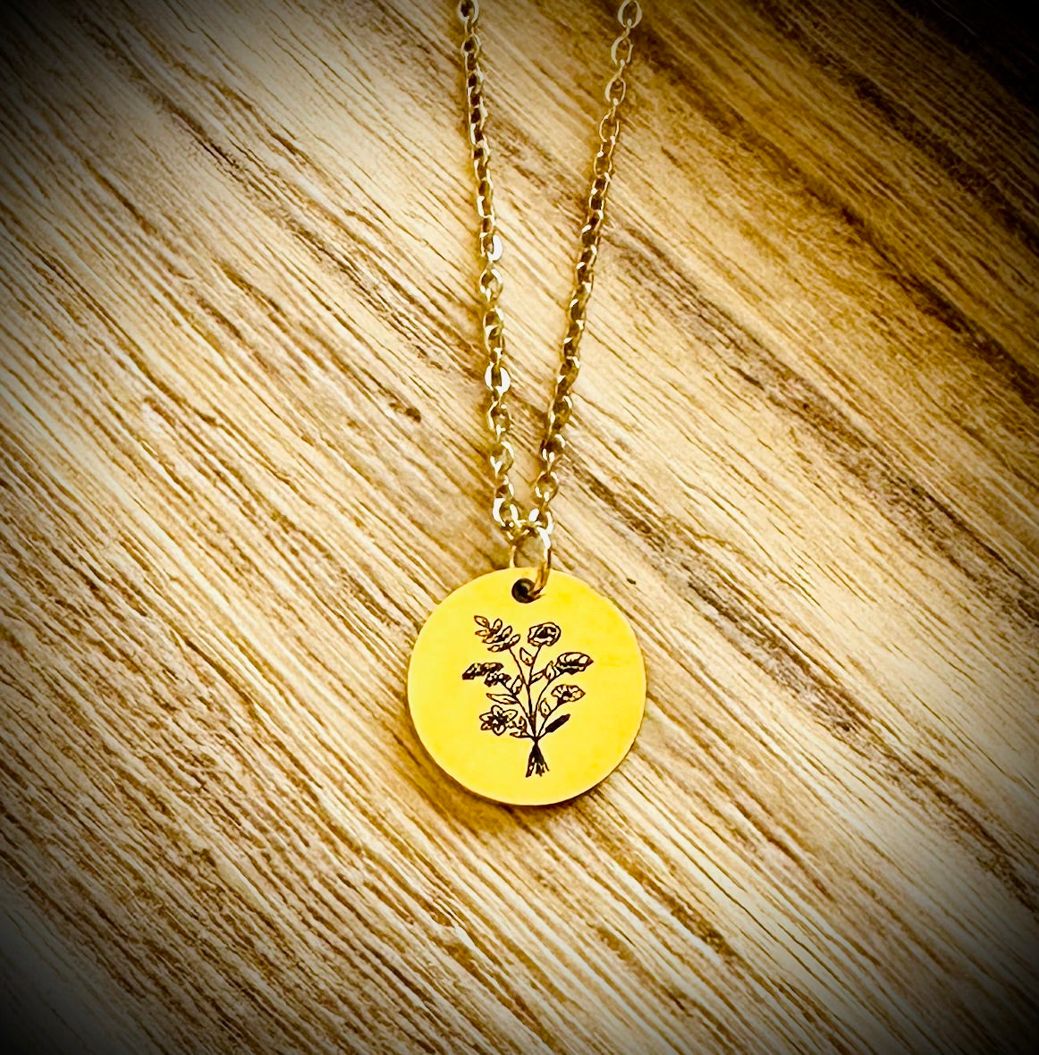 Birth month bouquet necklace
