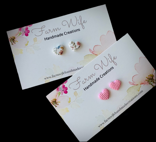 Mini heart studs