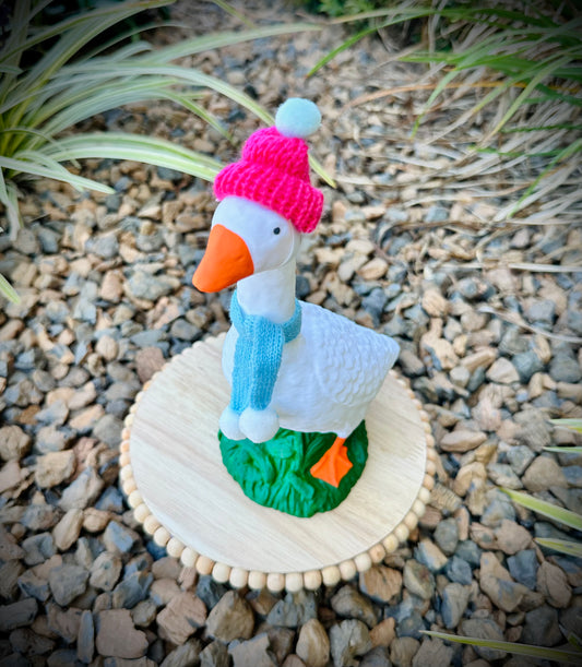 Desk Goose pink hat