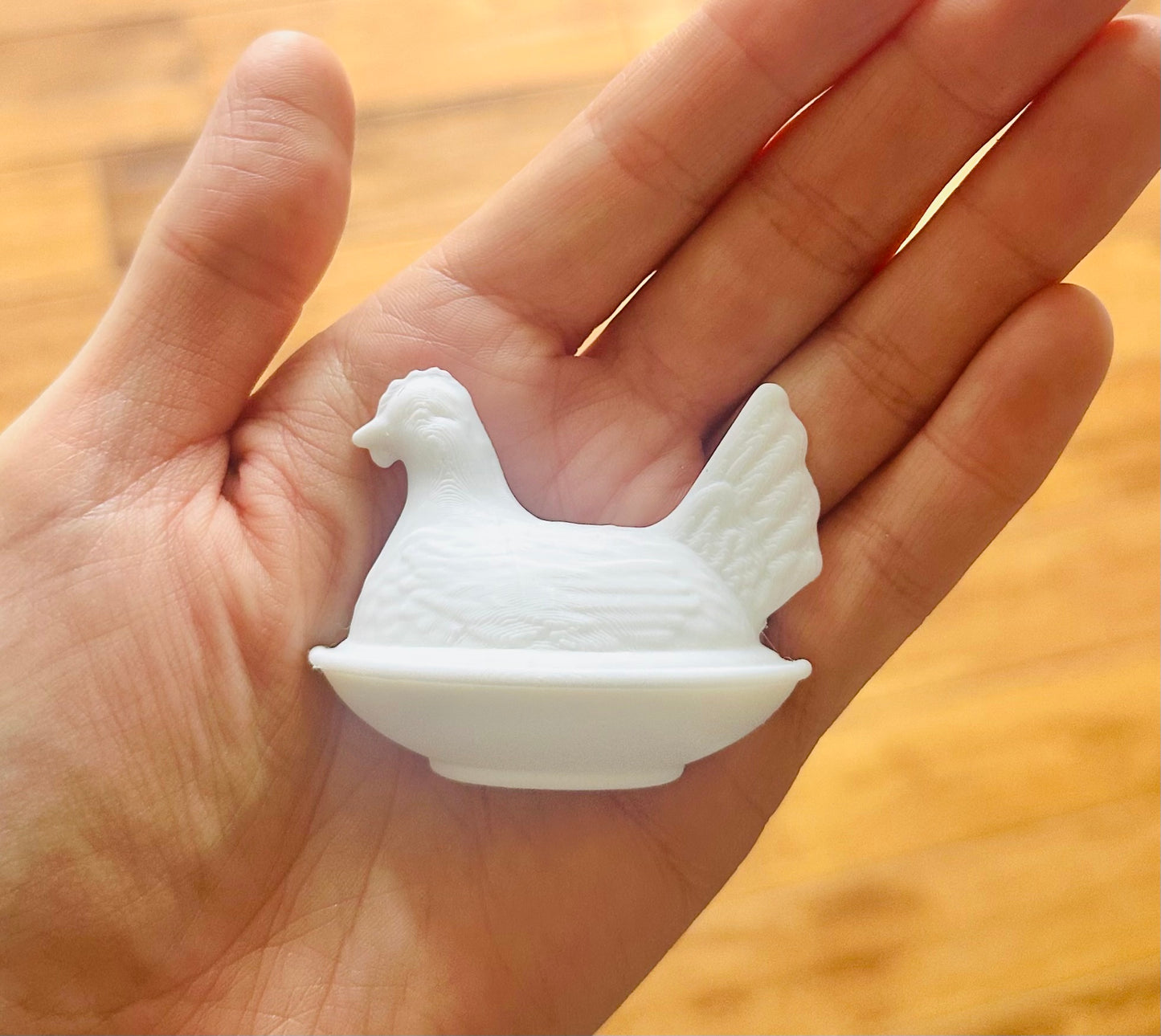 Nesting hen fridge magnet