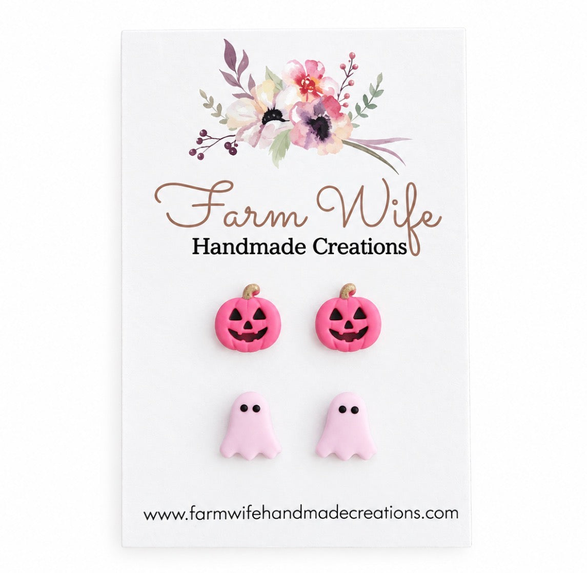 Mini pink Halloween stud pack