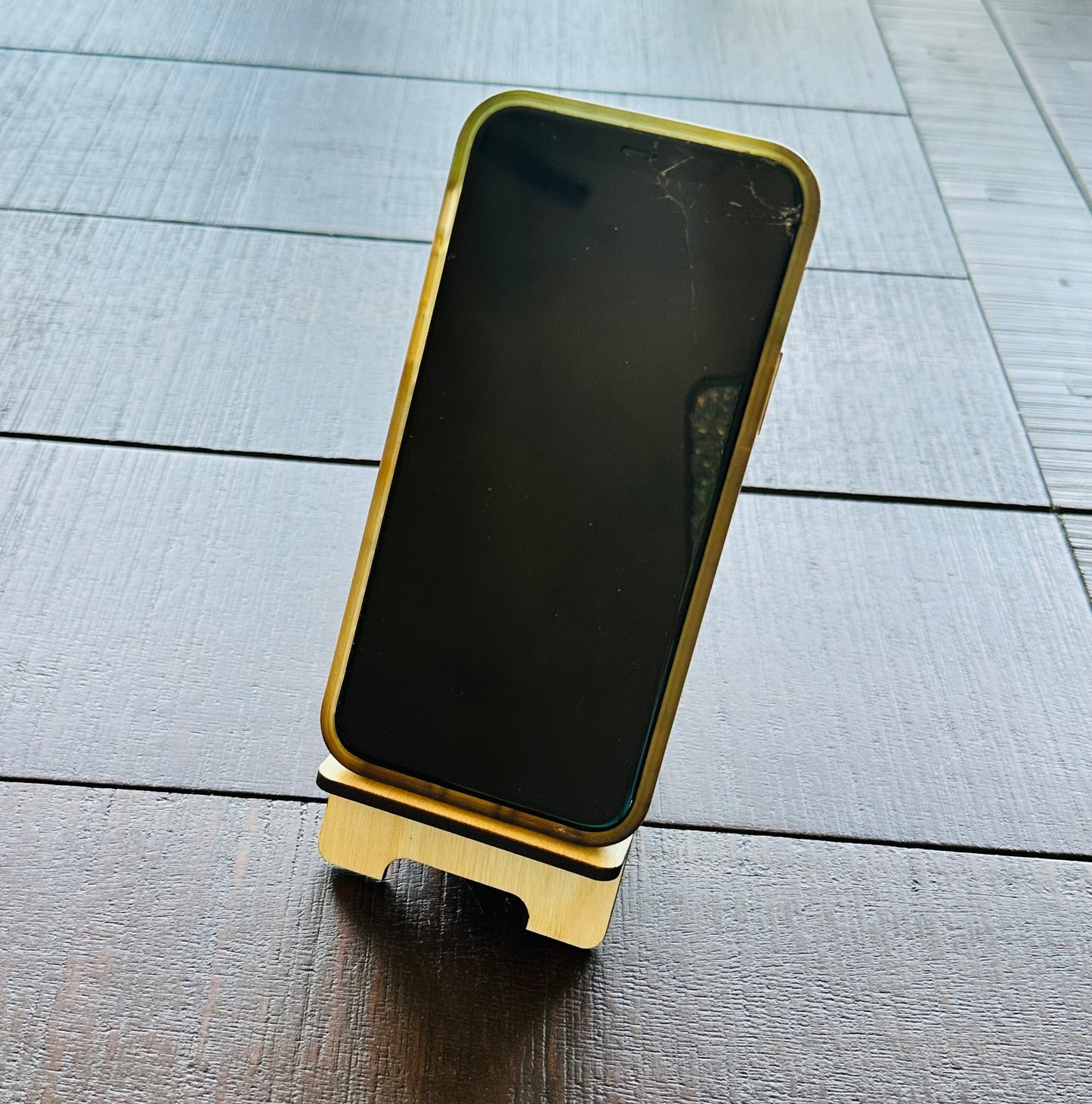 Phone stands engraved