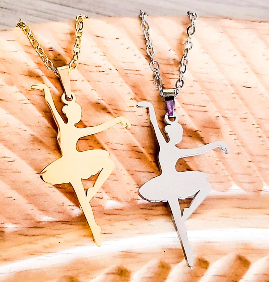 Ballerina engraved necklace