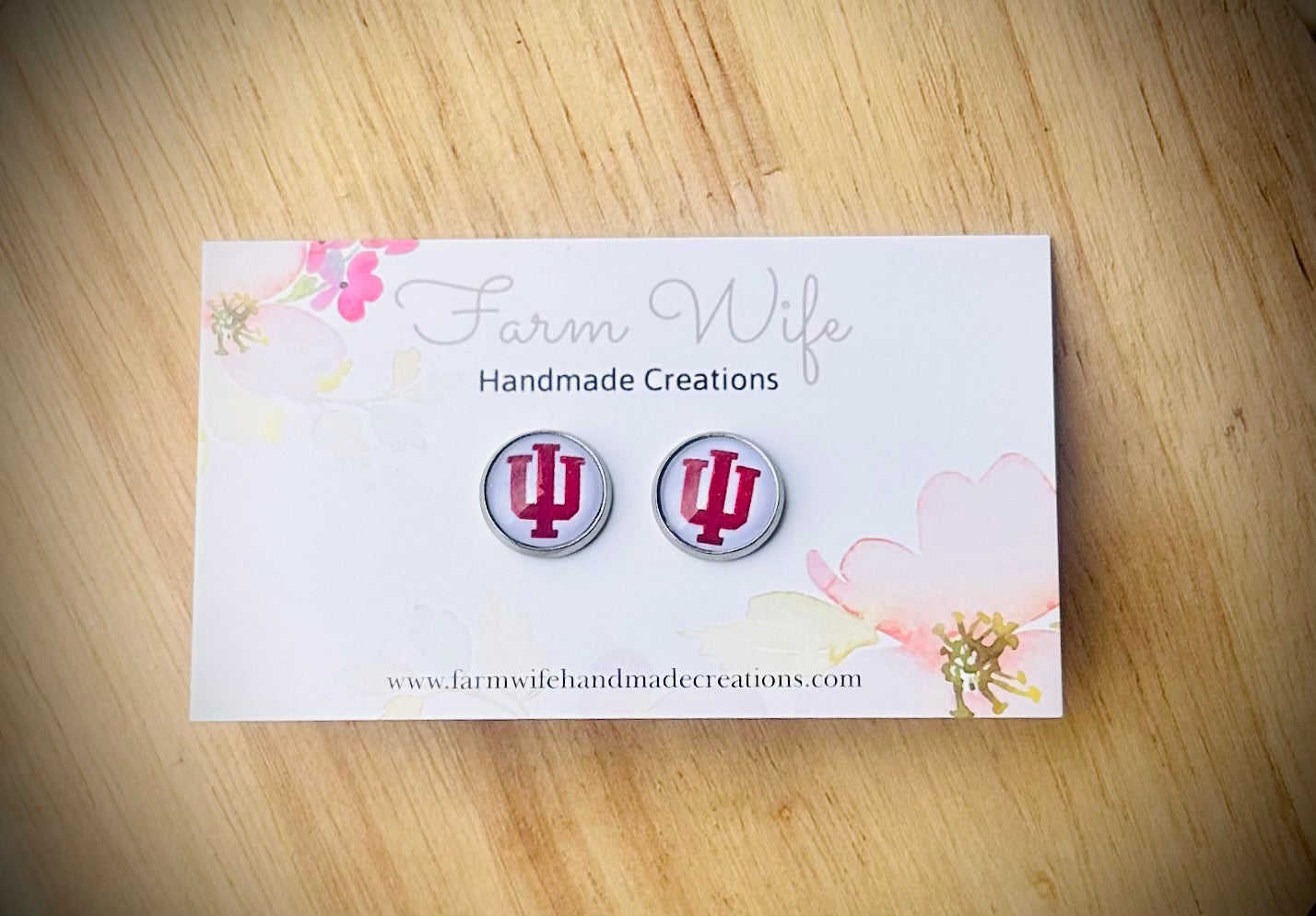 IU glass dome earrings