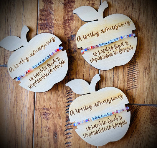 Amazing teacher bracelet set