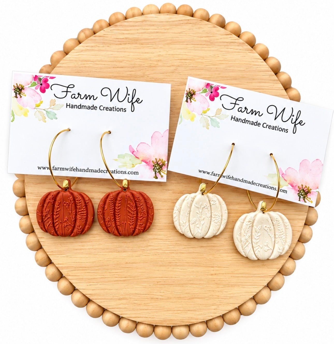 Floral embossed pumpkins