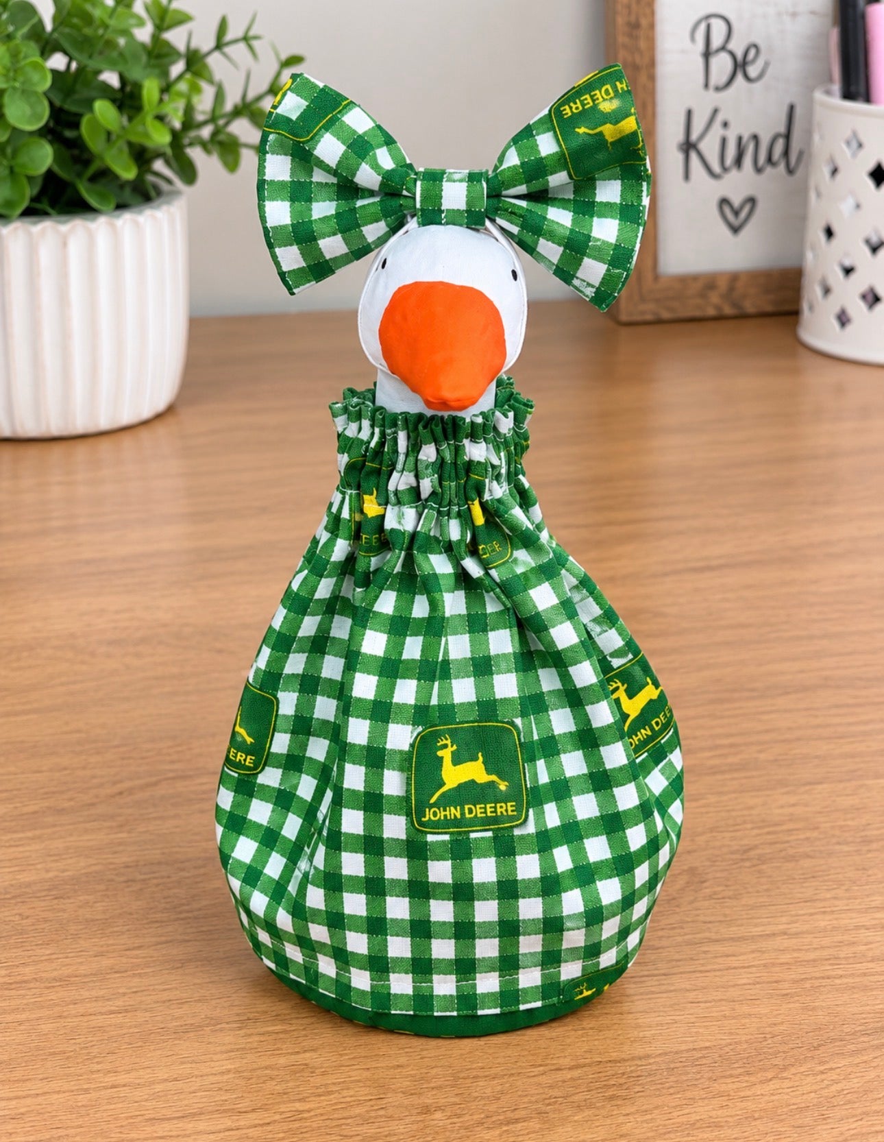 John Deere desk goose outfit