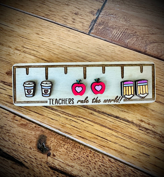 Ruler set of earrings