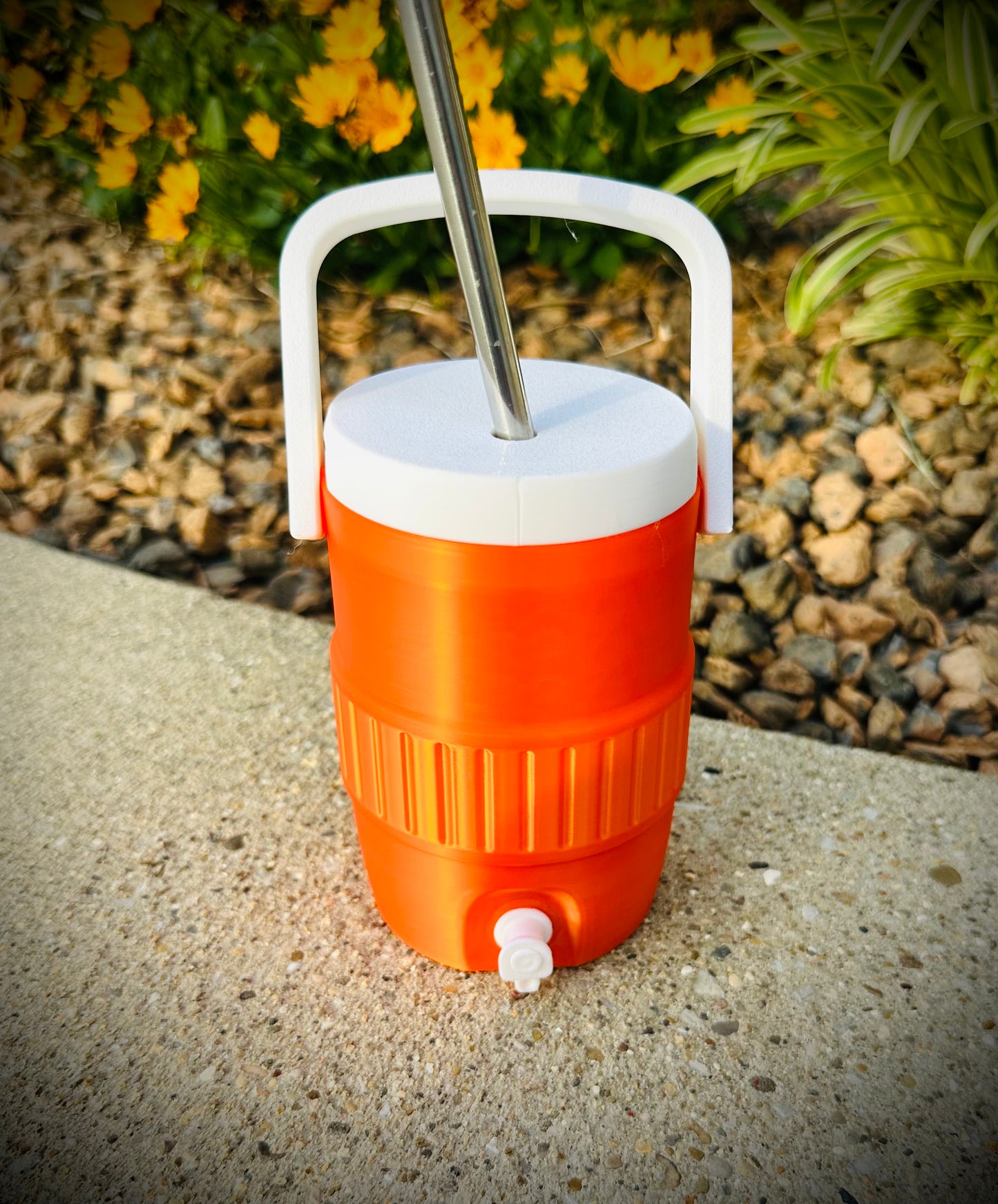 Orange cooler koozie