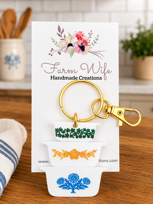 Pyrex inspired keychain