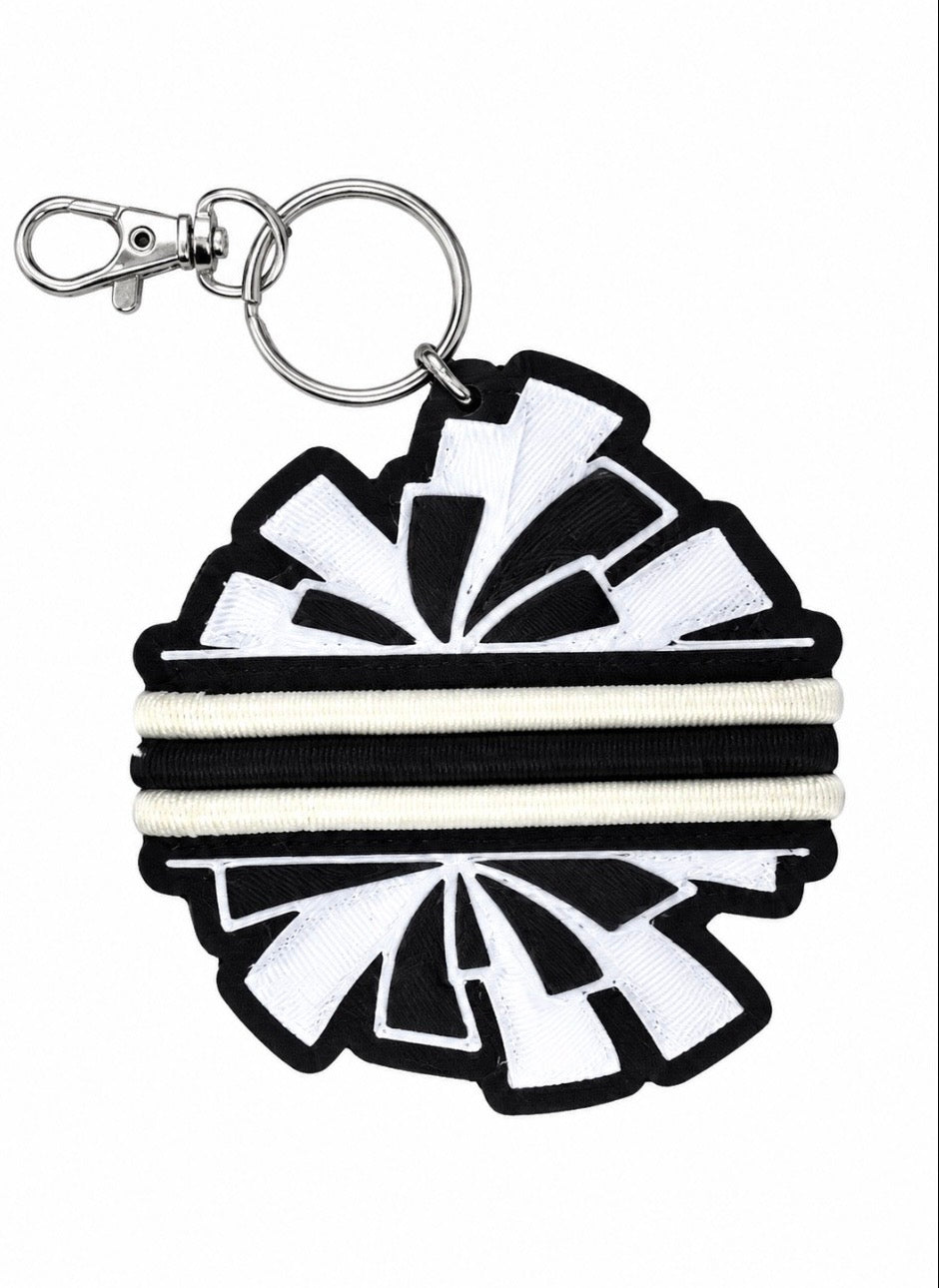 Cheer hair tie holder bag tag