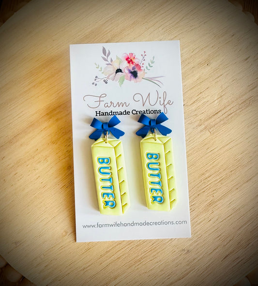 Stick of butter earrings